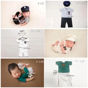 

Dvotinst Newborn Baby Photography Props Policemen Athlete Outfits Cosplay Costume Clothes Fotografia Studio Shoot Photo Props