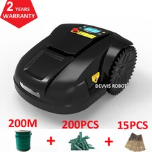 Smartphone APP Contorl Gyroscope Smart Automower Robot Mower With 4.4AH Li-ion Battery+200m wire+200pcs pegs