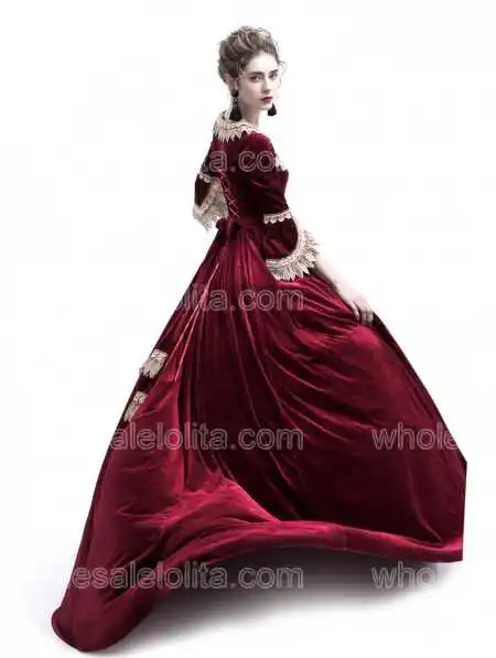 wine-red-velvet-marie-antoinette-queen-theatrical-victorian-dress7(1)