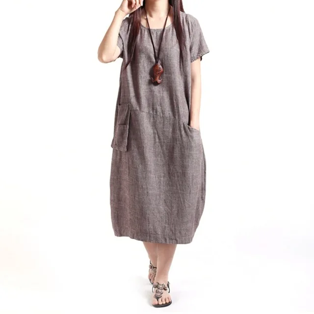Japanese style Harajuku Fashion Women Dresses Cotton Linen Ladies Dress