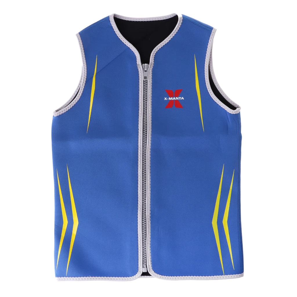 Premium 3mm Men's Wetsuits Neoprene Sleeveless Front Zipper Vest Jacket Top for Scuba Diving Surfing Swimming Snorkeling Suit