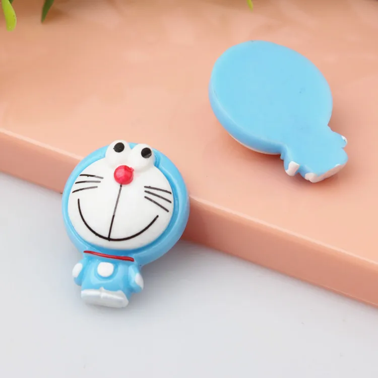 100 шт/партия плоские пластмассовые милые Doraemon Viking 19*25 мм кабошон бант для волос