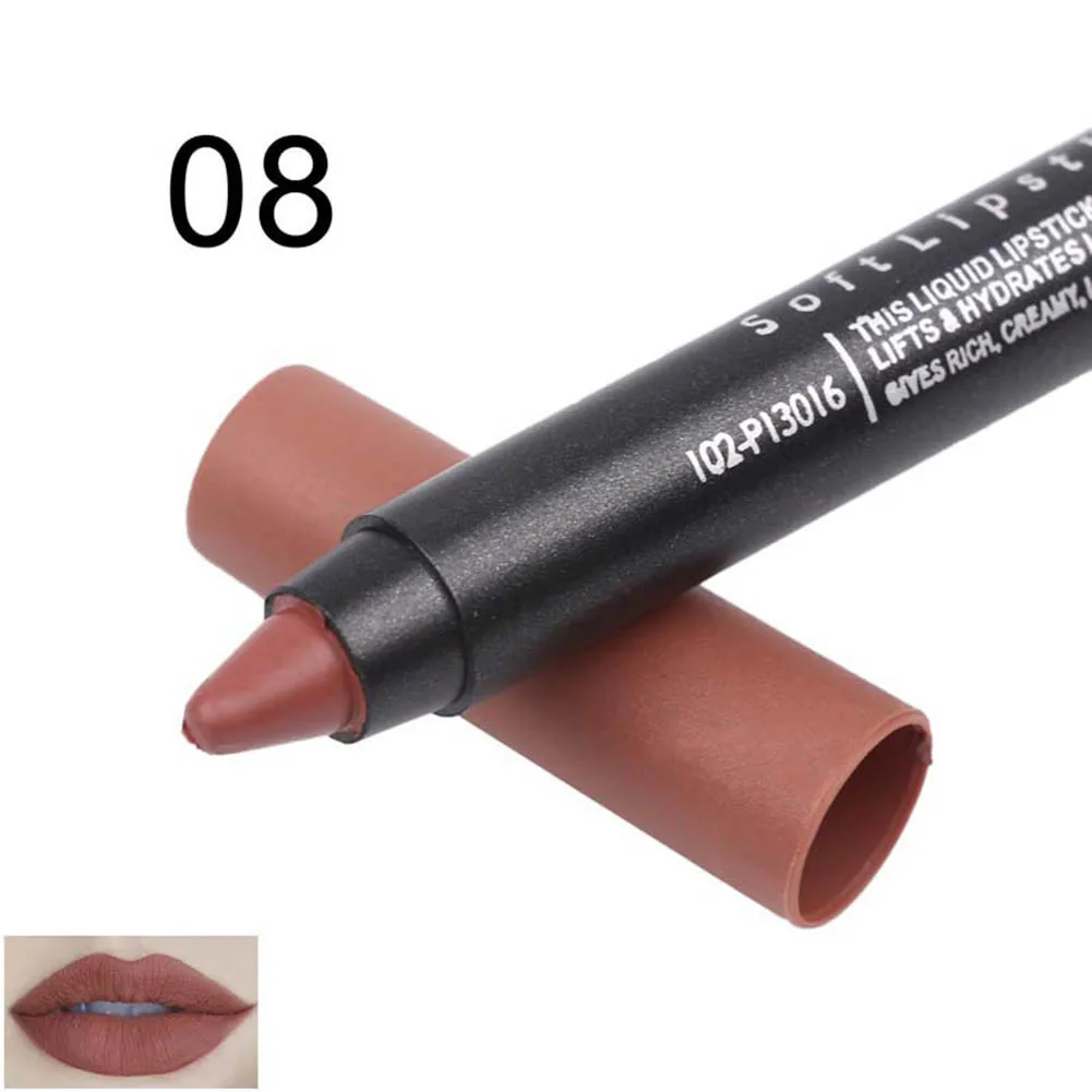 Matte Kissproof Lipstick Makeup Long Lasting Effect Powdery Matte Soft Lipsticks Cosmetic Tool - Color: Dark Gray