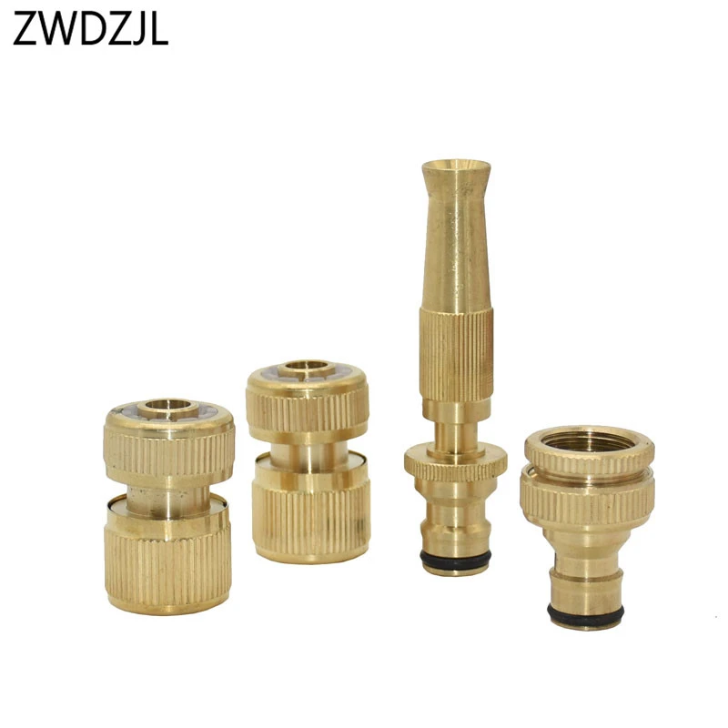 Kit de pistola de agua de latón para lavado de coche, Conector de cobre para manguera de 1/2 pulgadas, G1/2 G3/4, 1 Juego|Tipo de conector de agua del jardín| - AliExpress