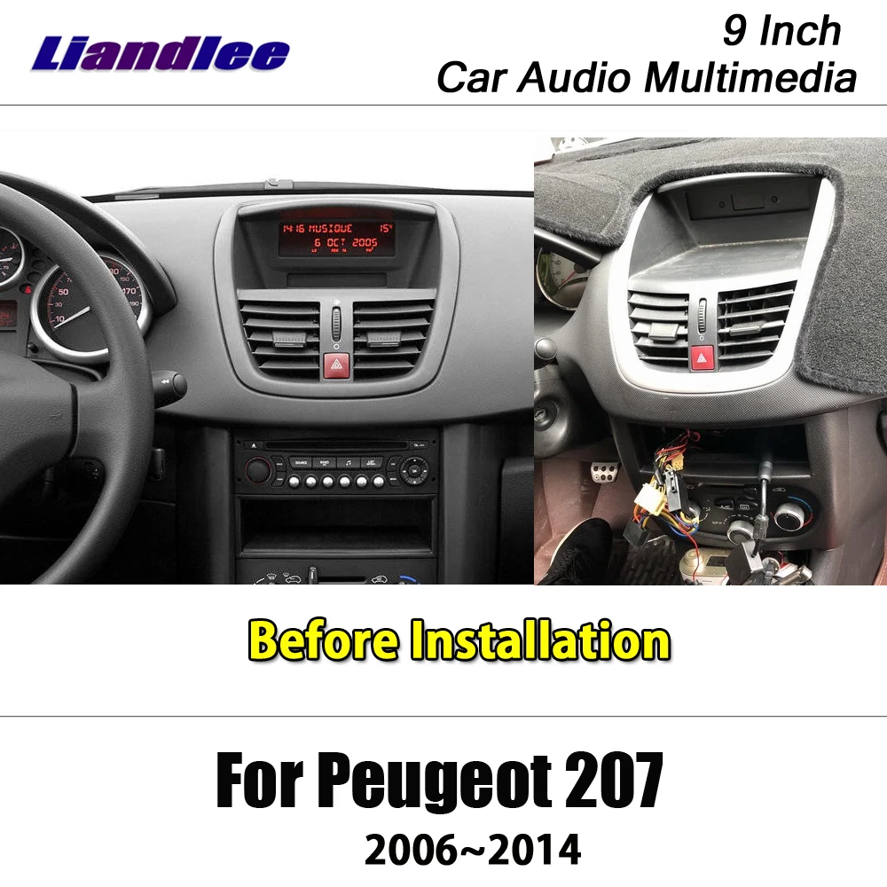 Liandlee 9 дюймов Android для peugeot 207 2006~ стерео радио видео Wifi Carplay карта gps Nav Navi навигация Мультимедиа