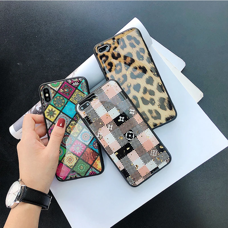 

2019 Leopard Case for Samsung Galaxy S8 S9 S10 Plus S10e S10 Lite Glitter Coque for Samsung Galaxy S8 Note 8 Note 9 Phone Cover