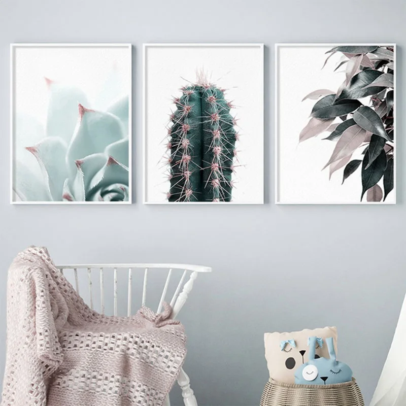 

Nordic Decoration Posters and Prints Green Plants Modular Wall Art Pictures for Living Room Home Decor Canvas Printing No Frame