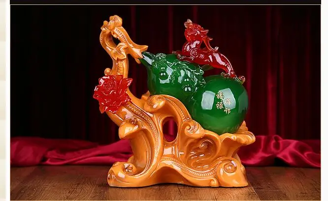 resin crafts big kirin Chinese cabbage household decoration large fortune office living room technology opening gifts resin crafts big kirin Chinese cabbage household decoration large fortune office living room technology opening gifts