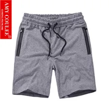 Карман на молнии шорты Solid Цвет классика хлопок стильный высокое качество Воздухопроницаемая ткань Повседневное Для мужчин Для женщин модные уличные