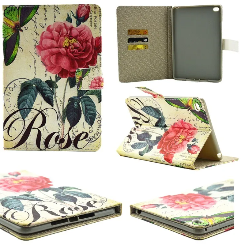 For Apple iPad Air 2 Case PU Leather Classic Retro Eiffel Tower Wallet Flip Book Stand Card Slots Tablet Cover for iPad 6 Yellow (39)