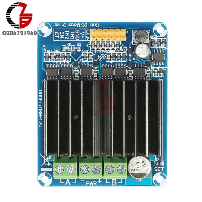 DC 5V 12V Напряжение регулятор 30A двухканальный h мост контроллер скорости двигателя
