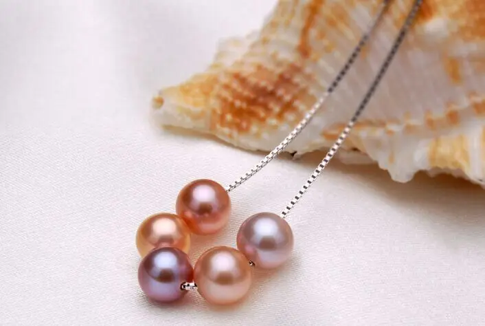 

18" 5 PCS 9-10MM SOUTH SEA PINK PEARL NECKLACE AAA