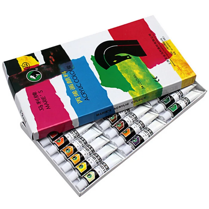 

24 Colors/set 12ml Wall Paint Acrylic Paint for Art Supplies Painting Tools Oil Paint