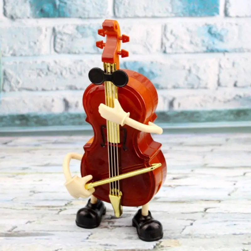 Nuevo regalo de amante romántico caja de música de guitarra dinámica muñeca creativa modelo de plástico artesanía decoración del hogar caja de columpio cajas de música