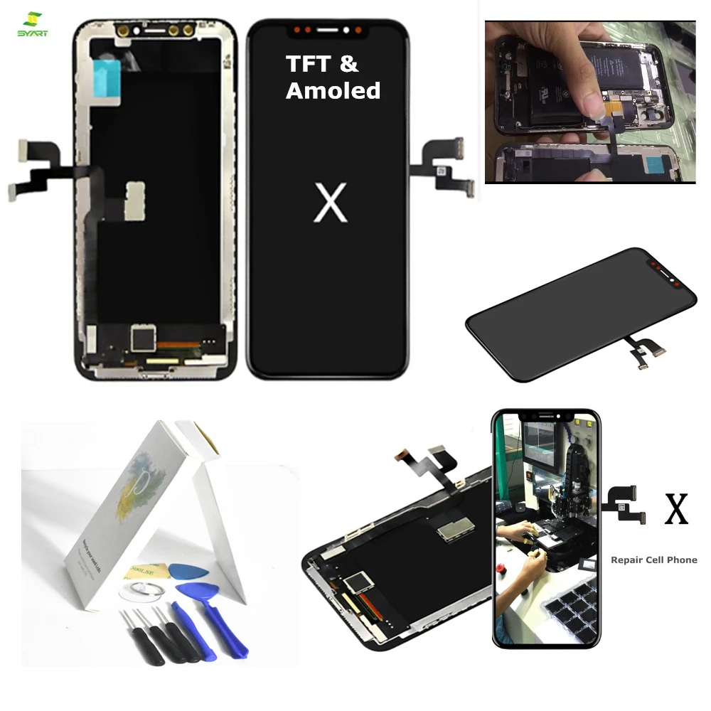TFT Amoled 10 Ten For iPhone X Full Lcd Assembly with Frame Replacement 5.8 inch TFT Display LCD Digitizer Module Touch Screen