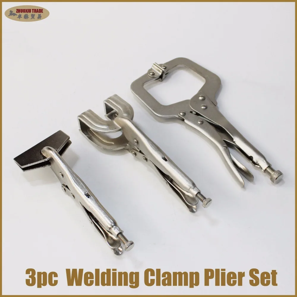 

Spot Welding clamp C plier set mole vice grip locking pliers metal sheet automotive garage dent weld tools bodywork car repairs