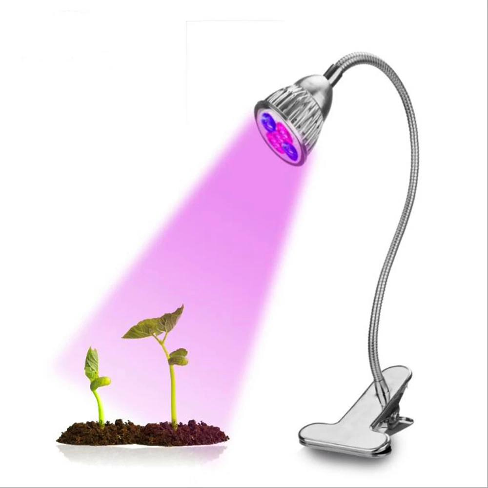 

Plant growth lamp LED indoor fleshy 5W plant table lamp clip single head fill light