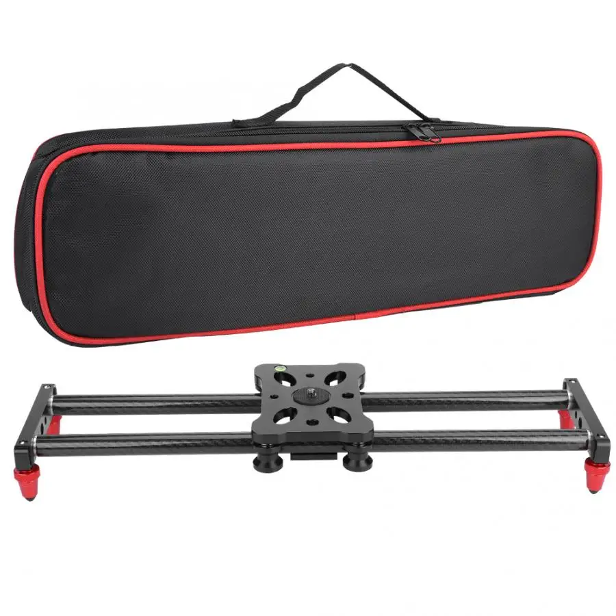

42cm Carbon Fiber Camera Track Slider Video Stabilizer DSLR Camera Rail Camcorder Filming Photo with 1/4'' screw mount holes