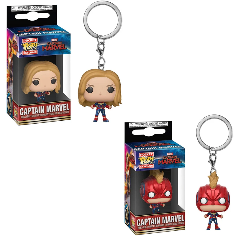 

FUNKO POP New arrival Captain Marvel Pocket Pop Keychain The Avengers Movie Characters Action Figure Collectible Model Toys Gift