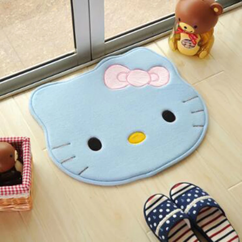 

51*57cm Hello Kitty non slip bath mats bathroom Foam Antiskid Washable Kitchen Rug Bath Soft Breathable Bathroom Toilet Mat