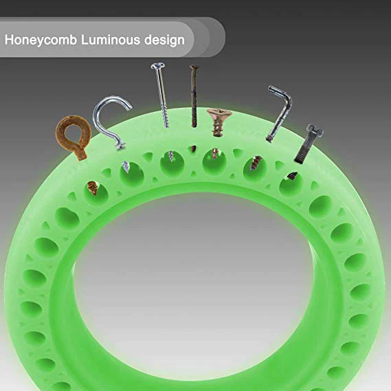 Excellent 2pcs Luminous Tire For Xiaomi M365 Electric Scooter Tubeless Honeycomb Rubber Solid Tyre 8.5 Inch Cool Fluorescent Solid Tire 0