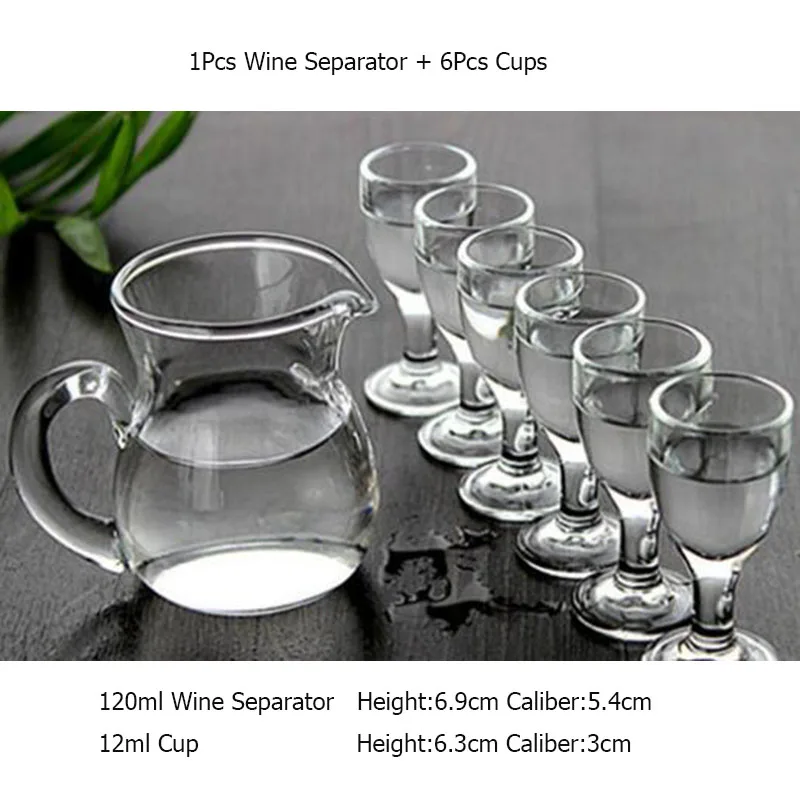7 шт./набор, прозрачная стеклянная чашка, стакан с духом, виски вино, чашка, домашнее стекло наборы, посуда для напитков, костюм в подарок для хорошего друга