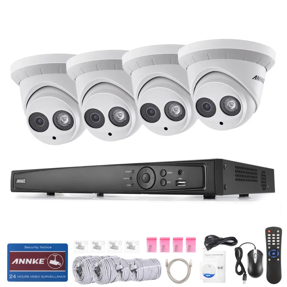 

ANNKE 1080P Network POE 2MP Camera 6MP 4CH NVR Home Surveillance System  HDMI