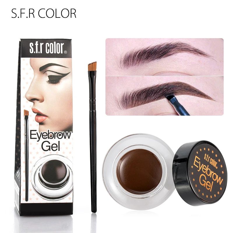 

Professional Eyebrow Gel Long Lasting Waterproof 3Colors High Brow Tint Makeup Eyebrow Brown Eyebrow Gel With Brow Brush Tools