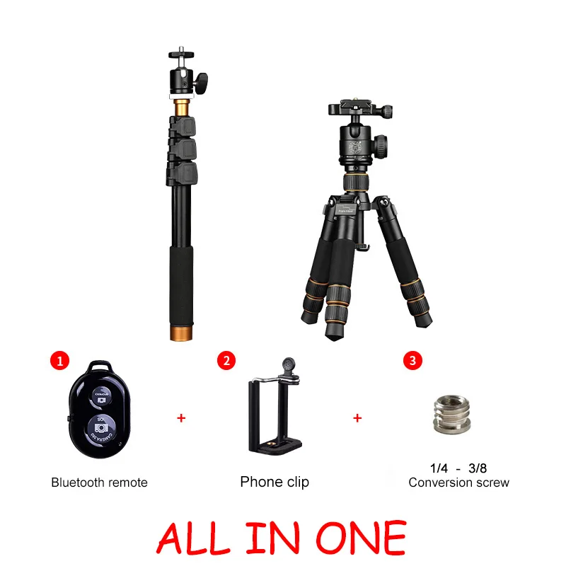 Portable Mini Tripod Self Stick Monopod Desk Support For Camera DSLR