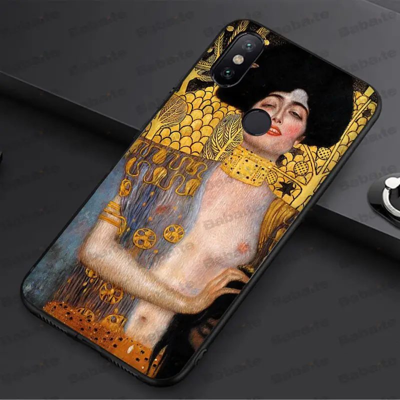A9 Babaite Kiss by Gustav Klimt дизайн черный ТПУ мягкий чехол для телефона redmi 5 plus 5A 6pro 4X note5A note4x note7 6A чехол - Цвет: A9