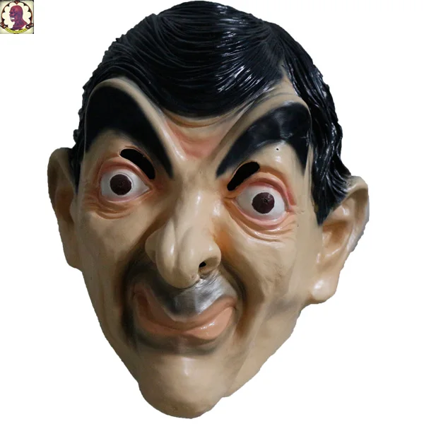 

2018 Top Selling Real Dress Mr. Bean Latex Mask Halloween Cosplay Party Mask