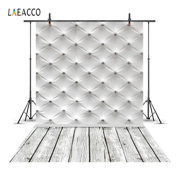 

Laeacco Headboard Photophone Leather Bed Wooden Floor Photography Backgrounds Baby Newborn Doll Photo Backdrops For Photo Studio