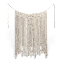 Wall Art Hand Knotted Cotton HangingTapestry With Tassels Bohemia Style Quality Elegant Wall Tapestry Handmade Beige Tapestry Wall Art Hand Knotted Cotton HangingTapestry With Tassels Bohemia Style Quality Elegant Wall Tapestry Handmade Beige Tapestry