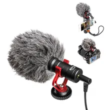 BOYA by-mm1 videomicro компактный на Камера Запись микрофон для Canon Nikon Lumix Sony Джи Осмо DSLR Камера микрофон VS ехал
