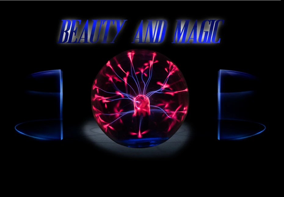 CNSUNNYLIGHT Car Music Sound Control LED USB Plasma Ball Electrostatic Lamp Decoration Atmosphere DJ Lights Party Magic Lighting (5)