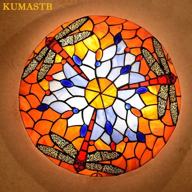 Special Price Glass Dragonfly Ceiling Lights Tiffany Stained Glass Round Living Room Lamp Bedroom Study Ceiling Lamp for Dinning Room Light Special Price Glass Dragonfly Ceiling Lights Tiffany Stained Glass Round Living Room Lamp Bedroom Study Ceiling Lamp for Dinning Room Light