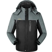 M-9XL Big Size Men Fleece Waterproof Thick Jacket Autumn Winter Male Casual Thicken Warm Outwear Parkas Varsity Hooded Coat CF17