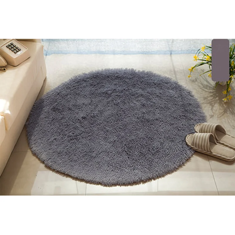 100cm Round Bathroom Mats Large Red Coral Fleece Bedroom Carpet Non-Slip Green Kitchen Bath Door Mats Outdoor Free Shipping