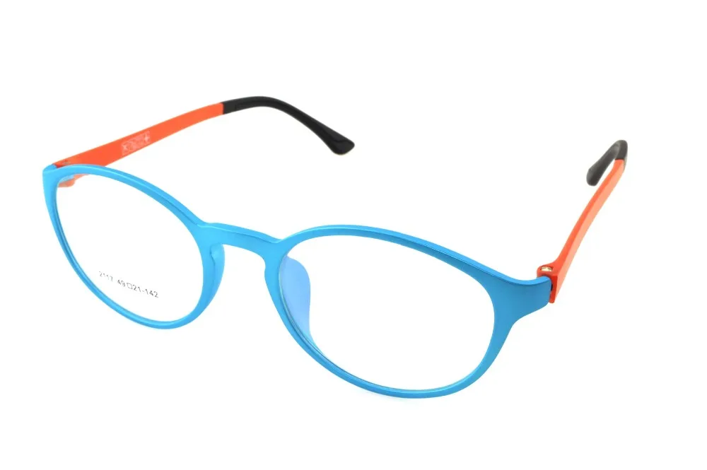 Designer Orange Blue Eyeglasses Frame Full Rim Optical Custom Made Prescription Reading Glasses Progressive Photochromic 1