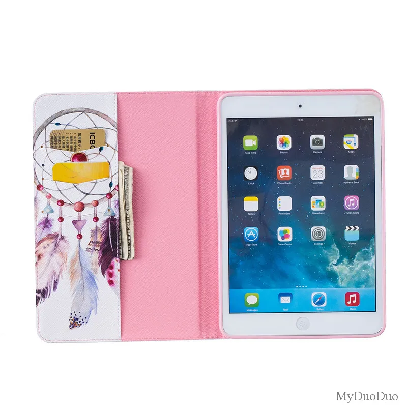 mCute Bear Black Wallet Case For Ipad Mini 2 Case For Ipad Mini  Mini 1 Mini 2 Mini 3 Case Butterfly Flower PU Leather Cover  (88)