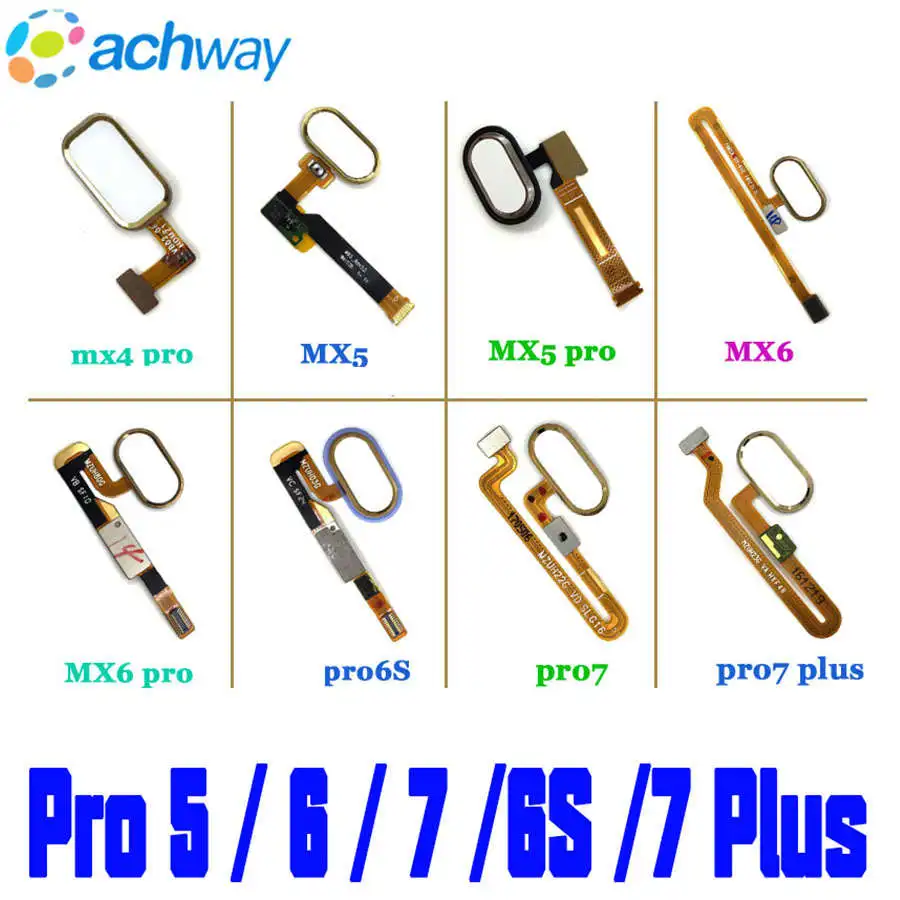 Meizu Pro 6 Home Button MEIZU Pro 7 Plus FingerPrint Flex Cable Ribbon Replacement Parts Black  White Gold MEIZU Pro 6S Button (2)