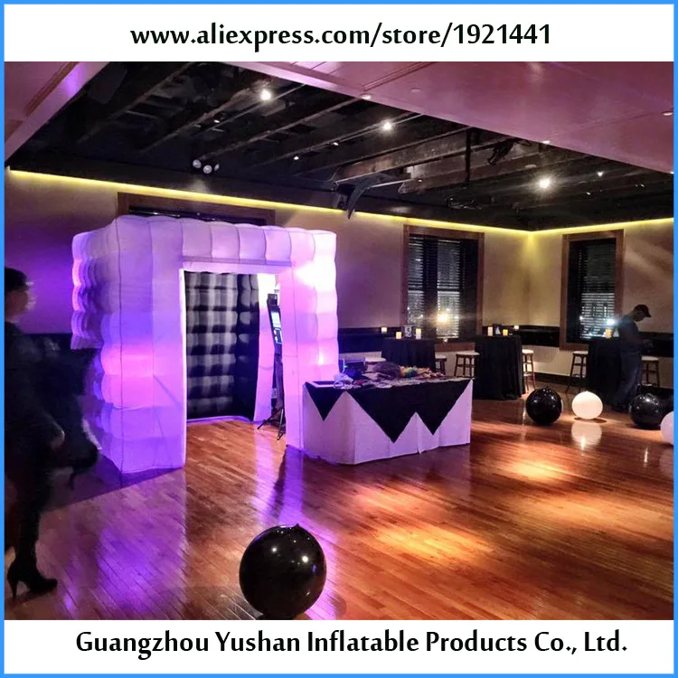 

free print your logo for inflatable 3d photo booth with LED lights