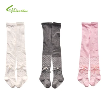 

Girls Pantyhose 3 Pairs/lot Kids Panty-hose Baby Girl Big Bow Socks Children Cute Princess Leg Warmers Soft Cotton Material