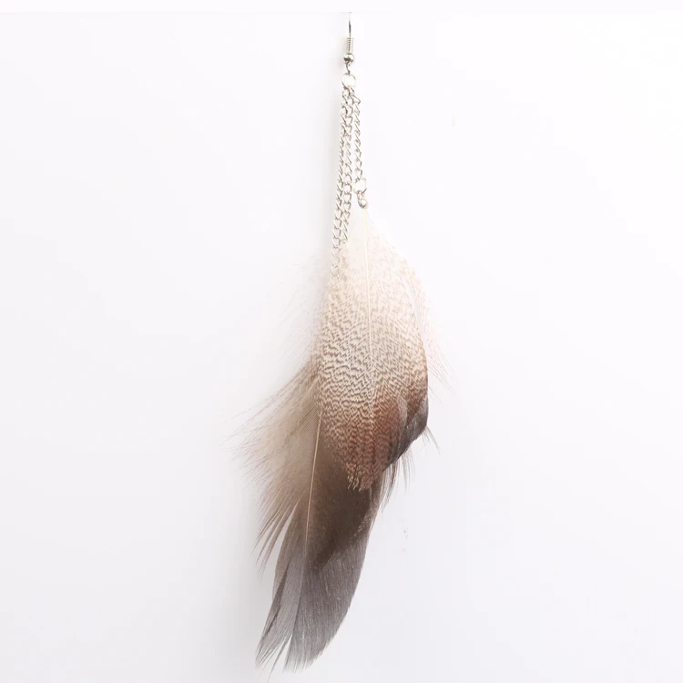 

New 2018 Charming Jewelry Accessories Women Duck Feather Tassel Woman Dangle Earring