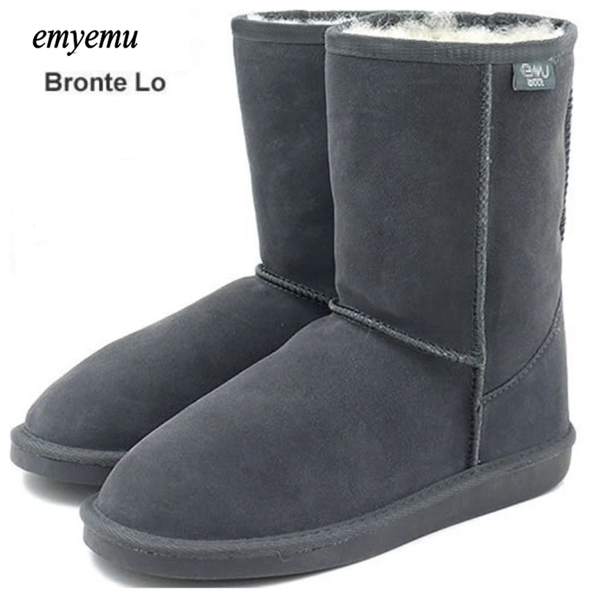 

EMYEMU Bronte LO snow boots 100% merino Wool inner Cow-Suede Genuine Leather outer Snow mouton Boots (W20002)