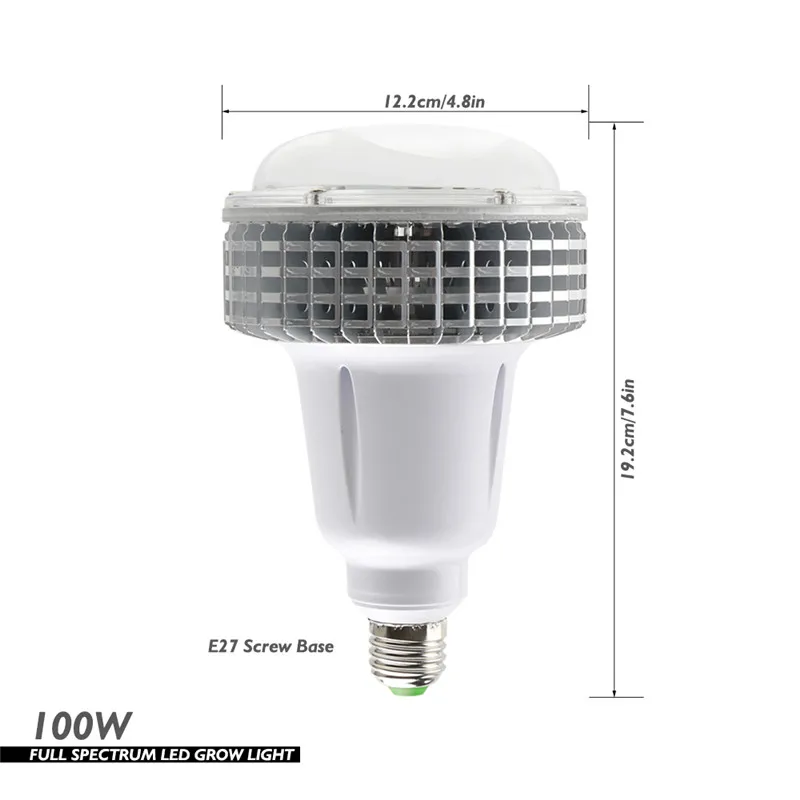 Полный спектр 100 Вт 150 Вт 300 Вт Светодиодный светильник для выращивания E27 COB фитолампа для растений теплая белая лампа для роста в помещении Vegs теплица