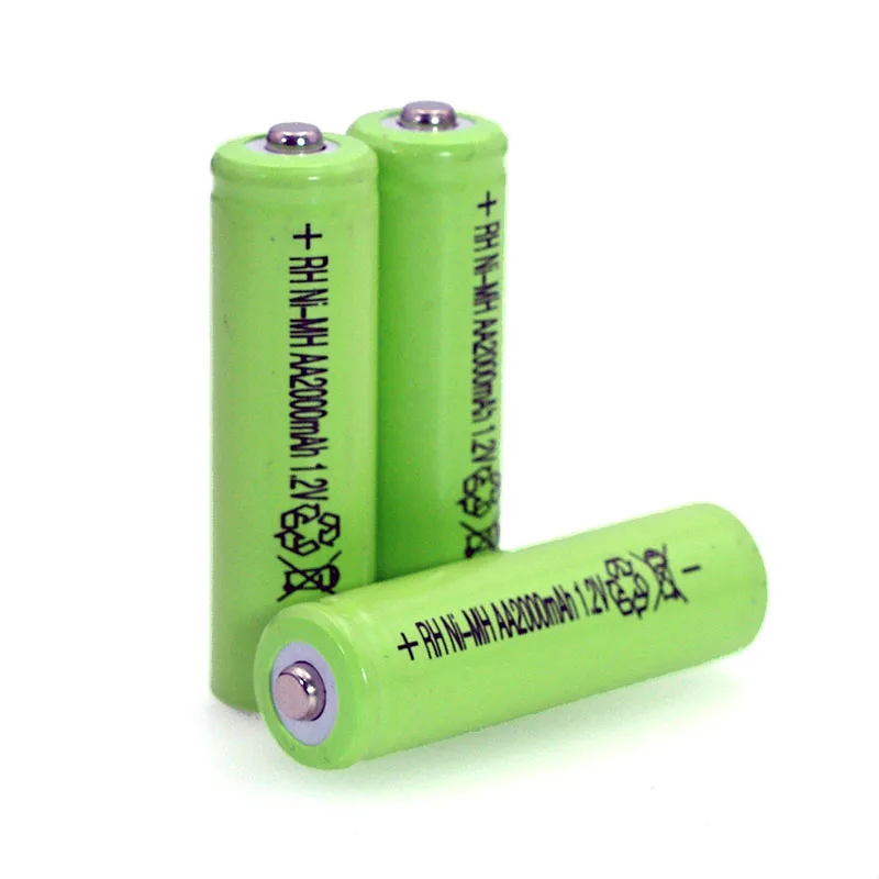 1,2 V AA Ni-MH аккумулятор 2000mAh 1,2 v аккумулятор большой емкости камера/микрофон/мышь/игрушки батареи оптом