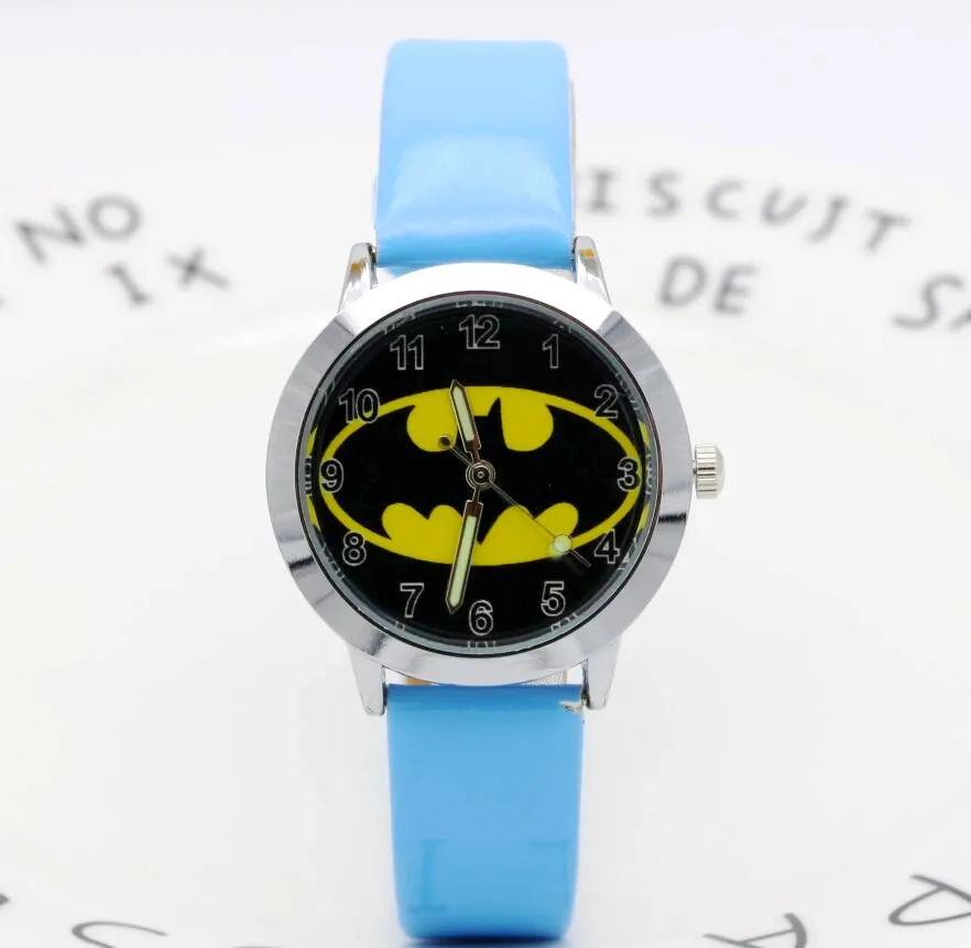 Модные детские часы с Бэтменом; кварцевые наручные часы; водонепроницаемые желе; Детские часы для мальчиков и девочек; студенческие часы; Relogio kol saati