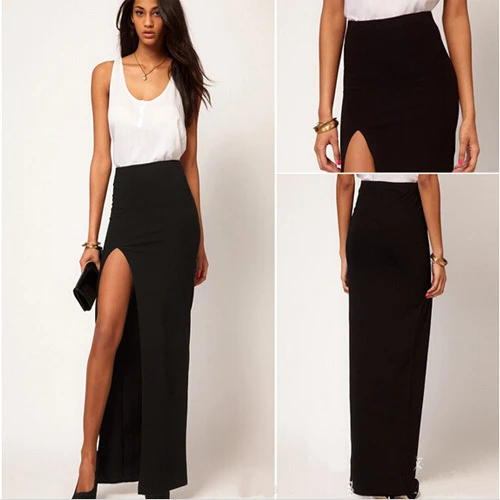 black pencil cut skirt outfit