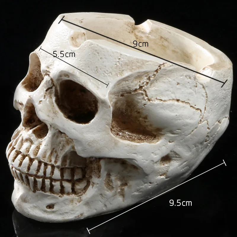 Персональные предметы интерьера скелет головы Стиль Пепельница моделирование скелет головы модель Хэллоуин реквизит череп смолы ремесла